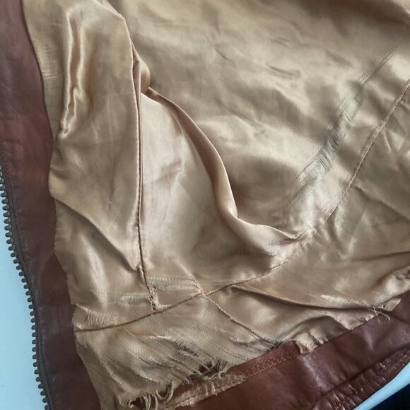 North Street NY USA Woman S (11) Vintage 60s 50s Brown Leather Works Jacket - Picture 8 of 10
